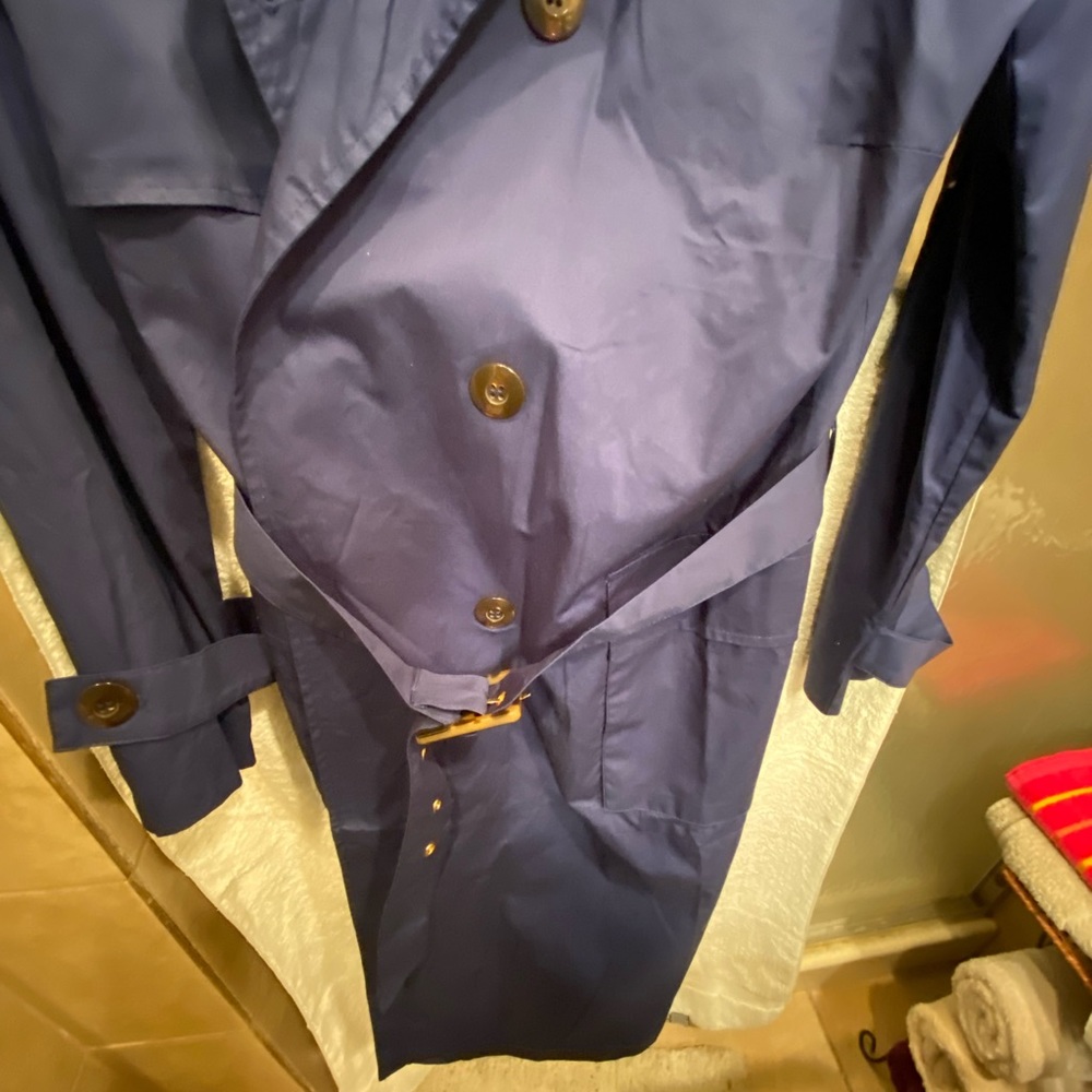 Navy Blue Spring Trench - Picture 3 of 13
